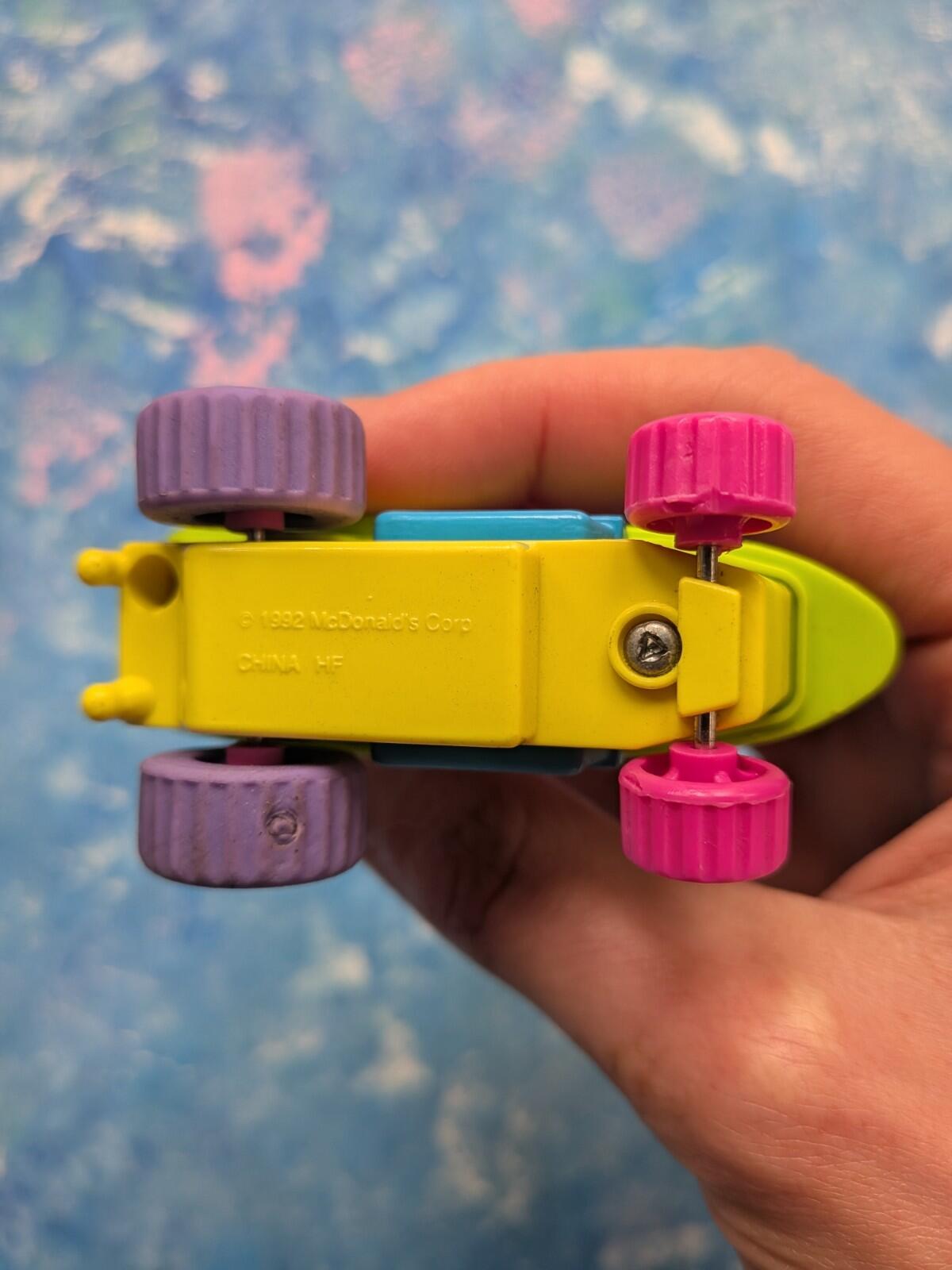 Vintage Grimace on Skateboard Rev-Ups Happy Meal Toy - 1992 - McDonalds