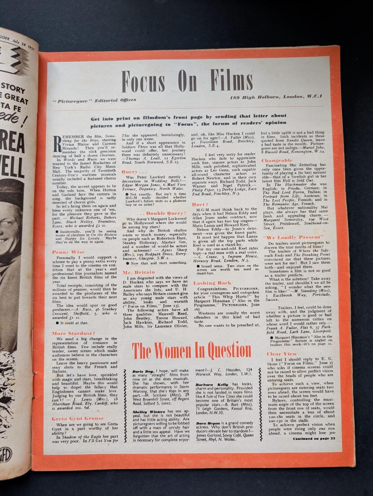 Picturegoer: The National Film Weekly July 28, 1951 - Danny Kaye Cover