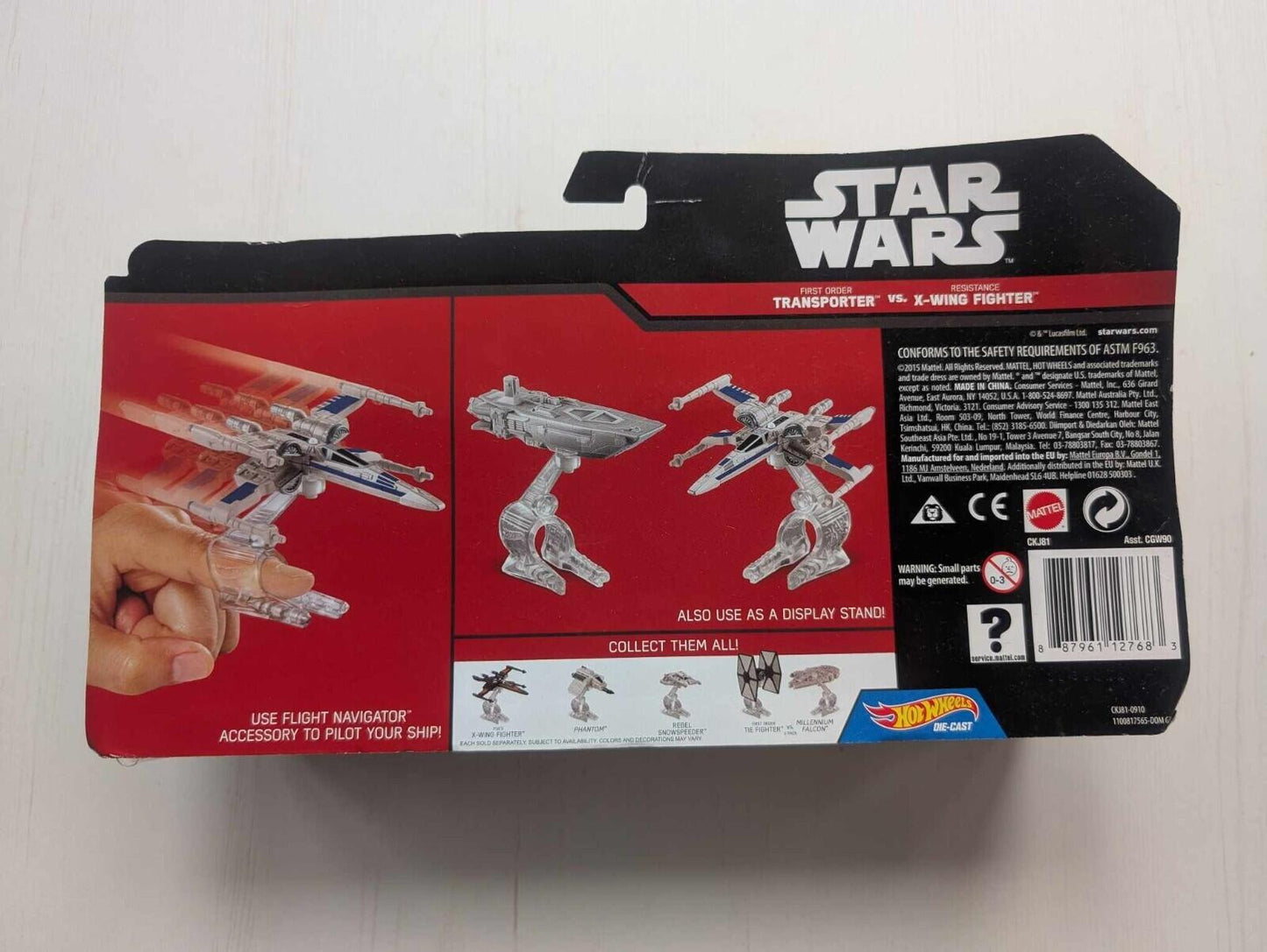 Star Wars Hot Wheels First Order Transporter vs Resistance X-Wing Fighter