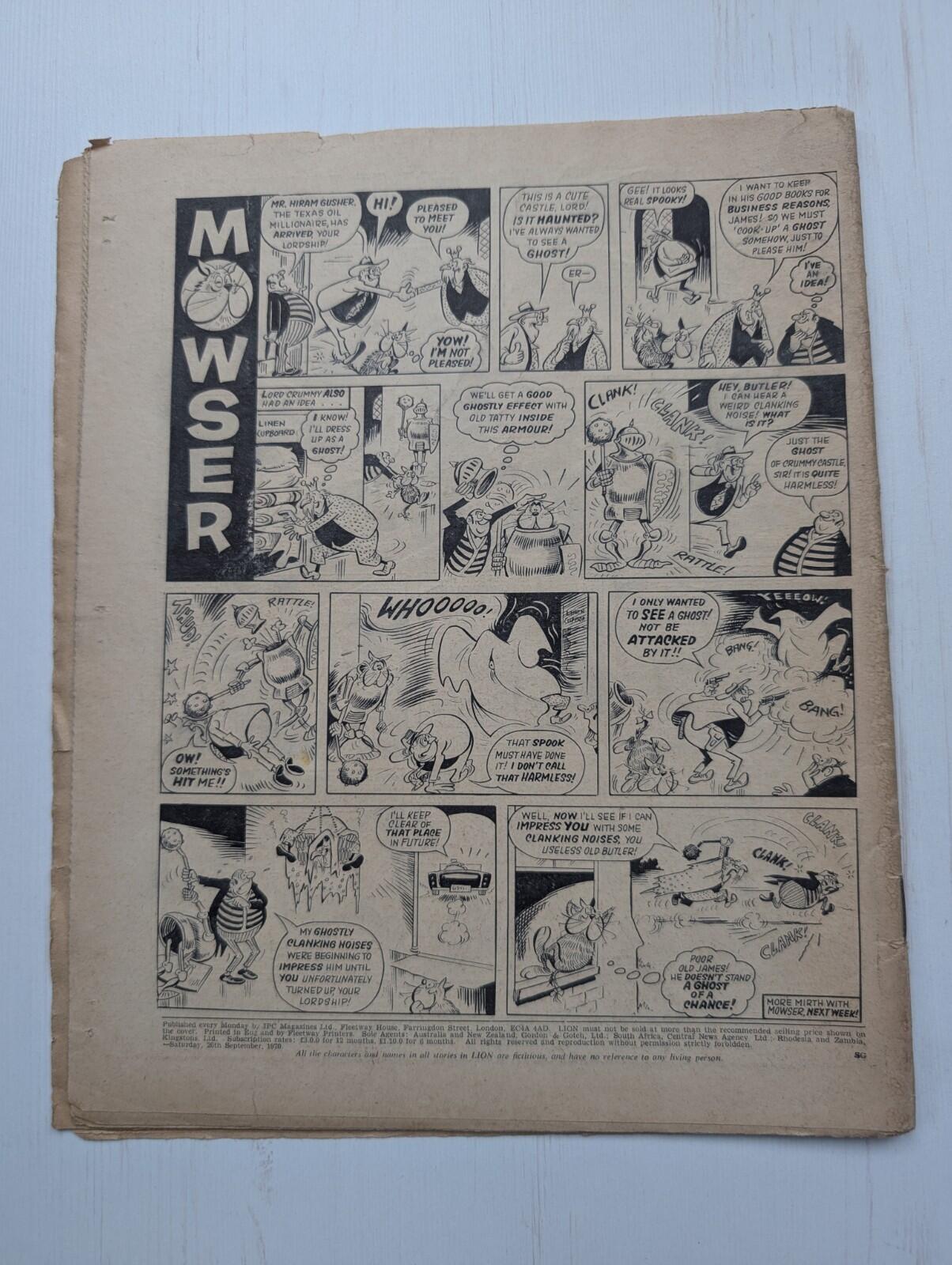 Lion 26th September 1970 - Fleetway UK Comic