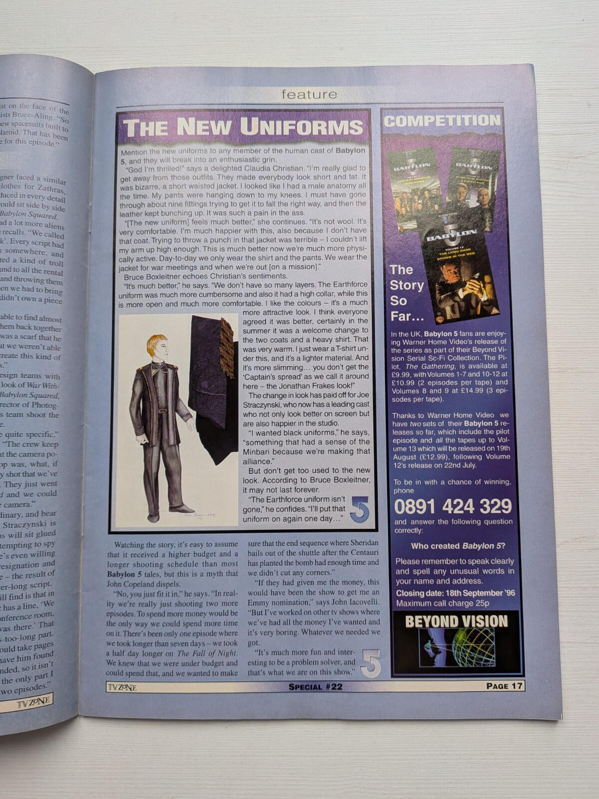 TV Zone Special #22 August 1996 - Babylon 5 Behind The Scenes Special