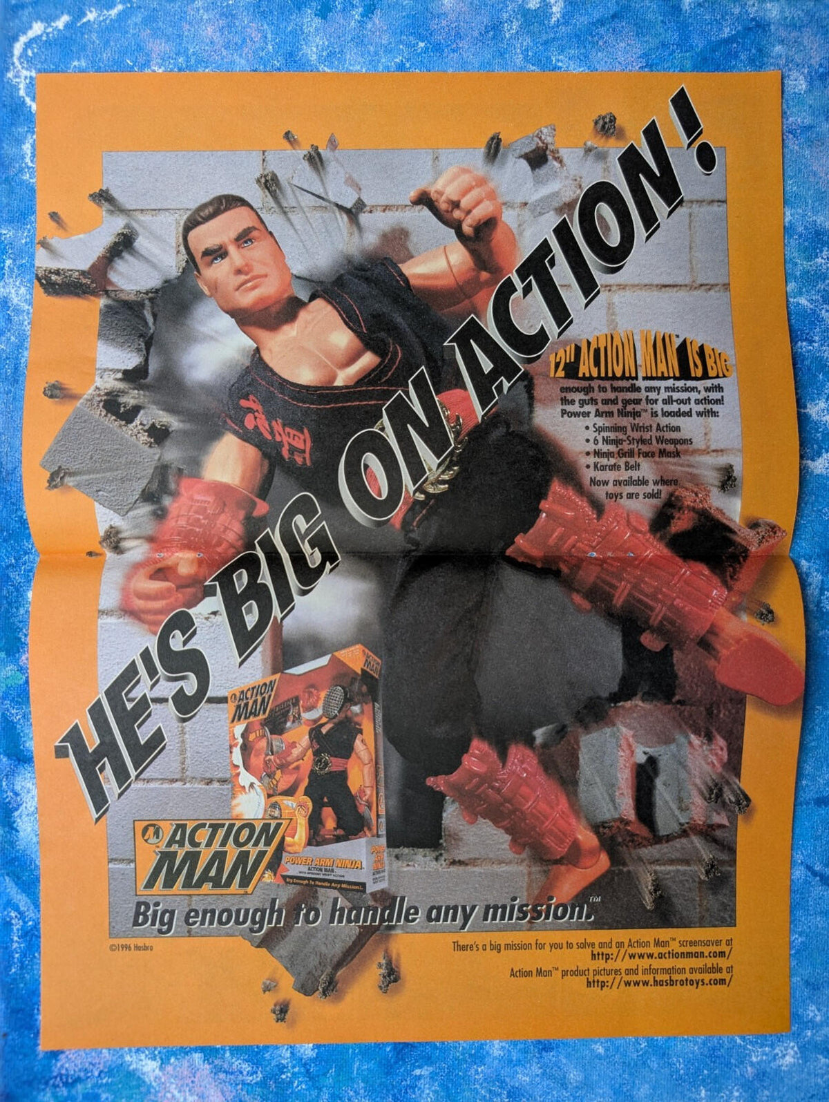 Action Man Power Arm Ninja 1996 Hasbro Advertisement - See Details