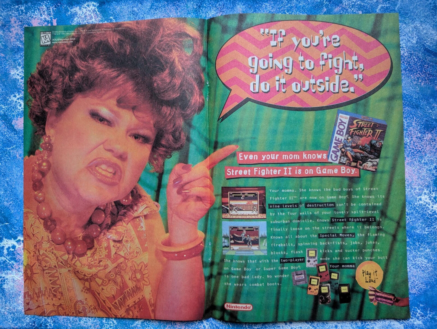 Street Fighter II 1995 Nintendo Gameboy Advertisement - See Details