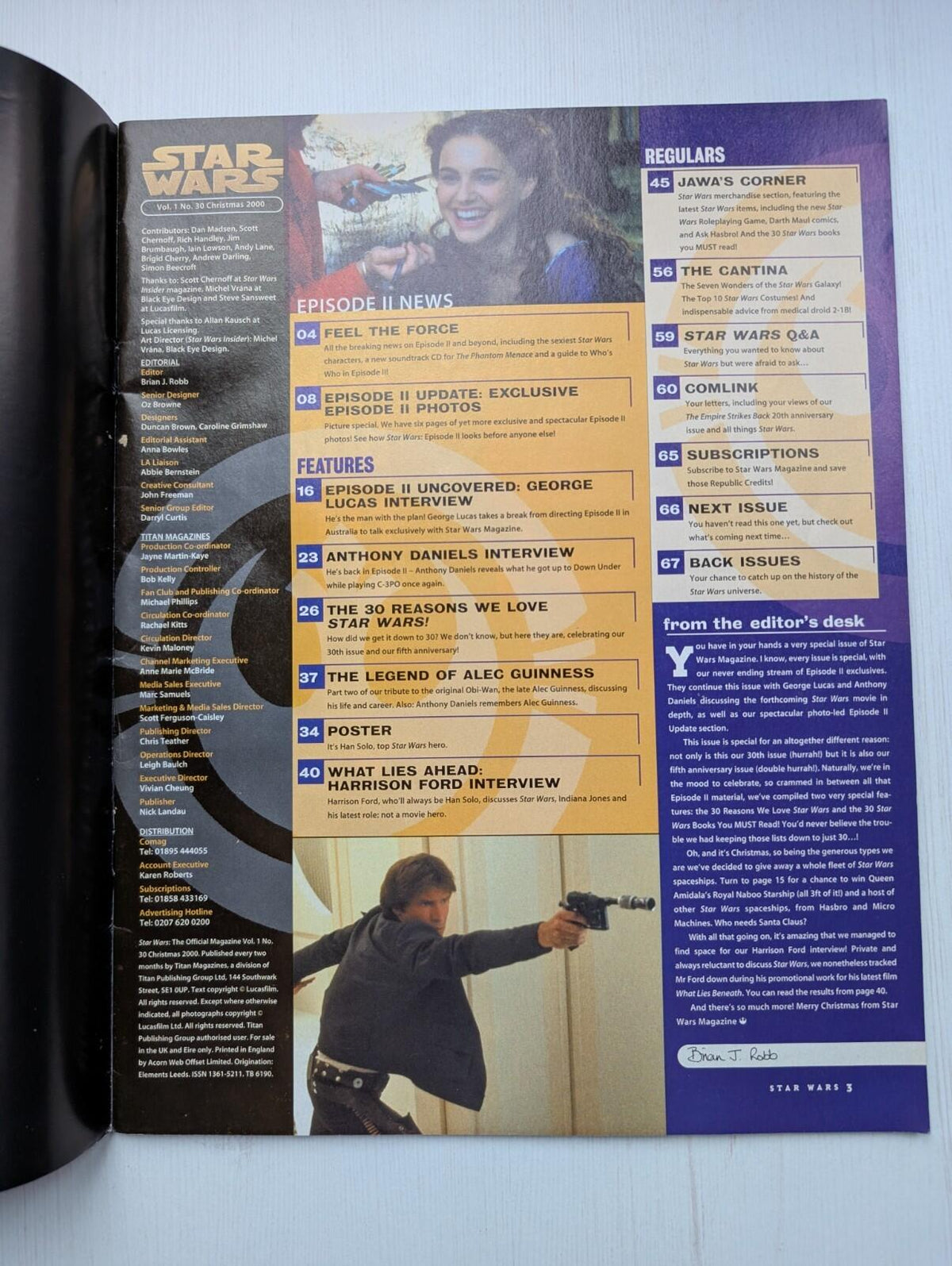 Star Wars: The Official Magazine No. 20 - Xmas 2000 - Harrison Ford Interview