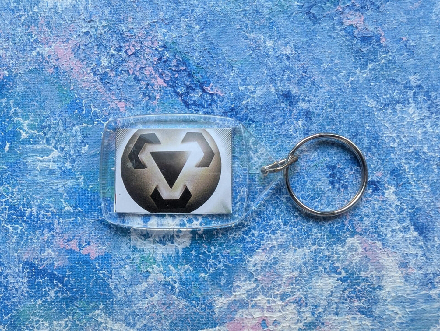 Hand-Crafted Lairon Keyring - Made From Recycled Pokemon Cards