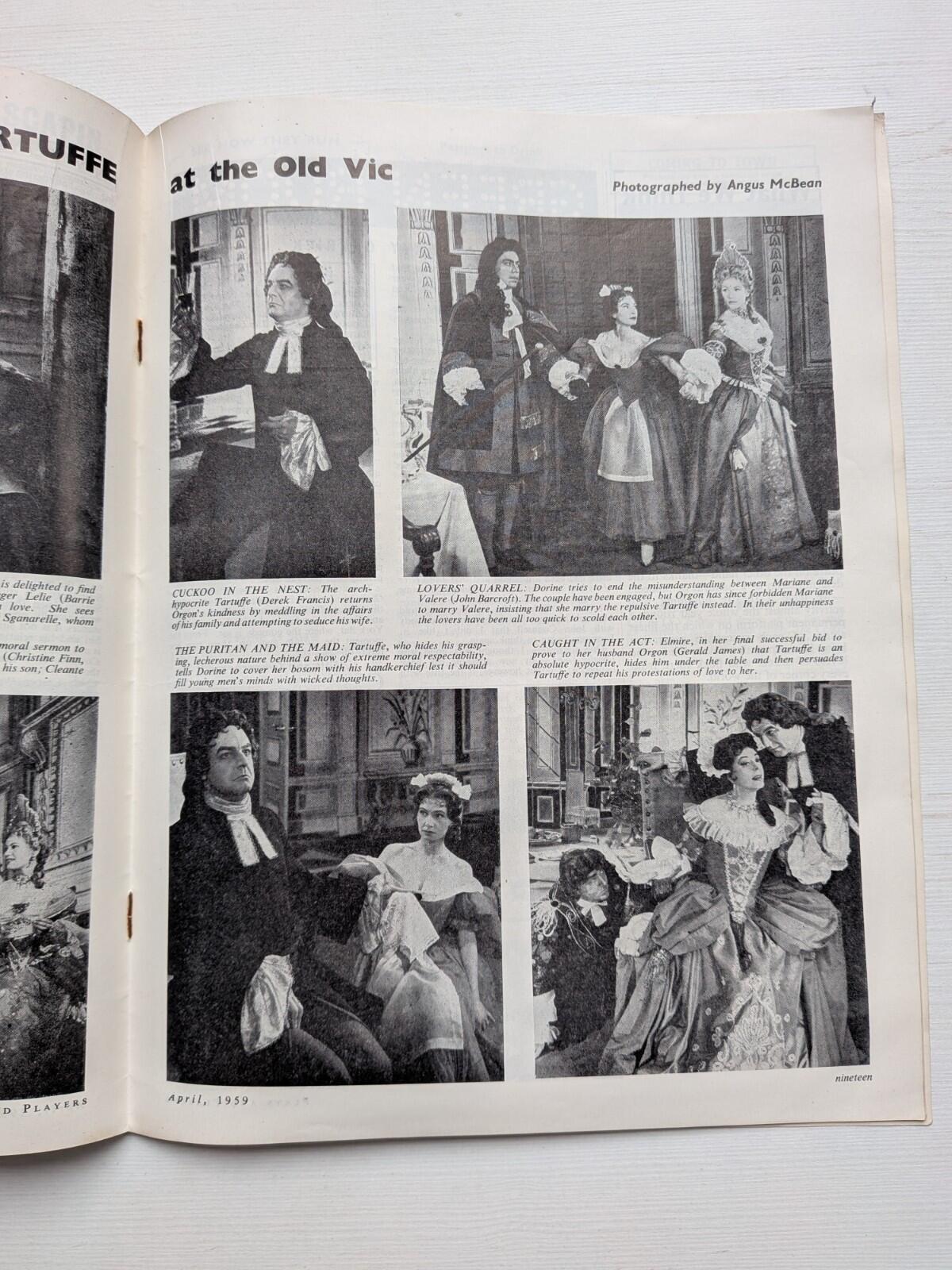 Plays and Players April 1959 - Miles Malleson Sganarelle Cover
