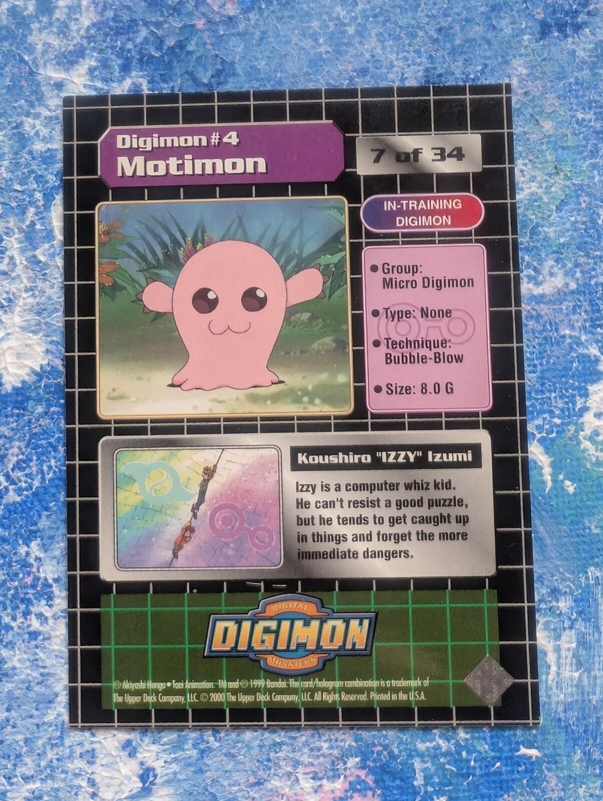 Digimon Izzy & Motimon Holo Card - 2000 - Bandai/Upper Deck