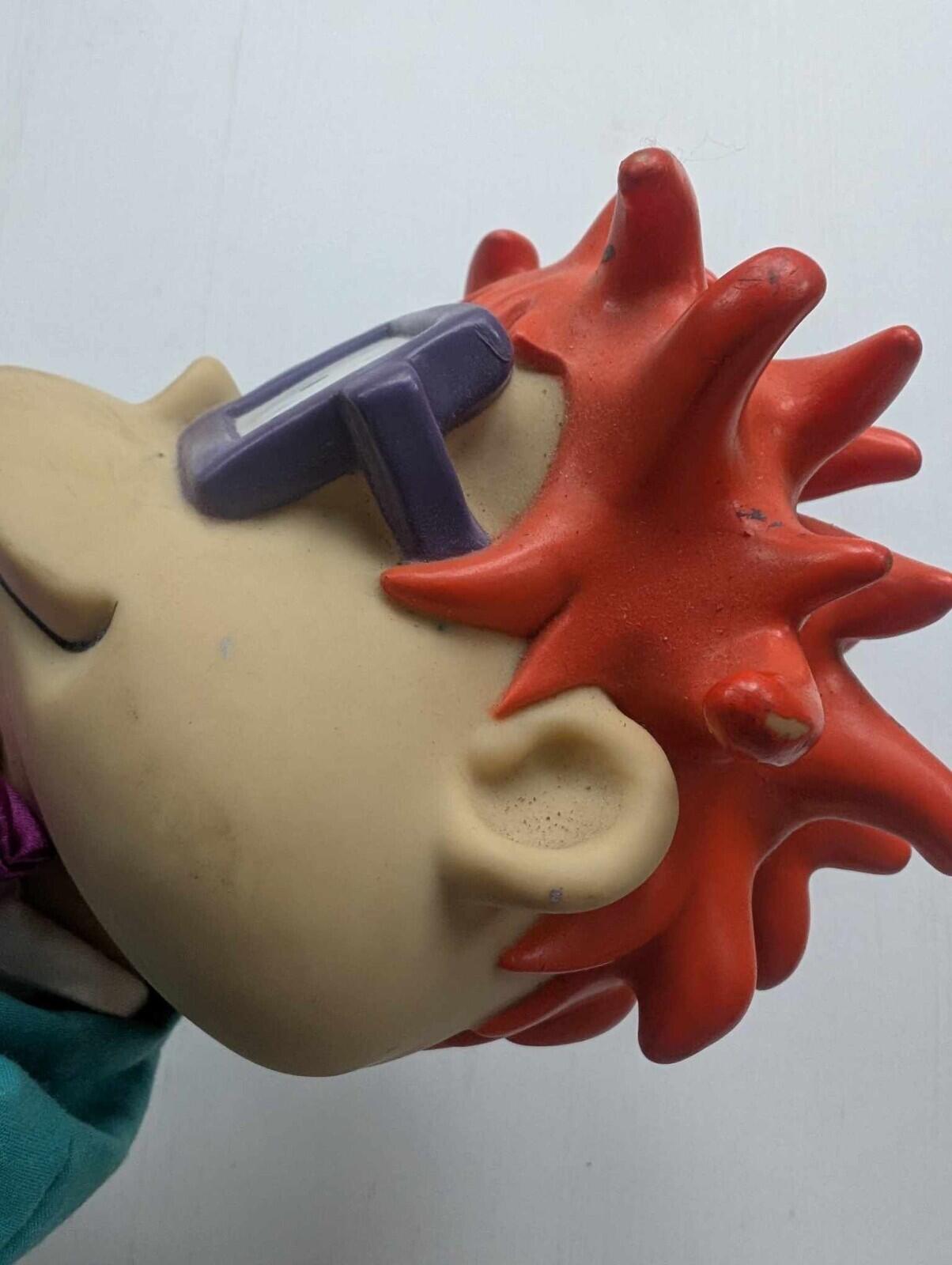 Rugrats In Paris Chuckie Finster Plush Doll with Vinyl Head, Vintage Nickelodeon