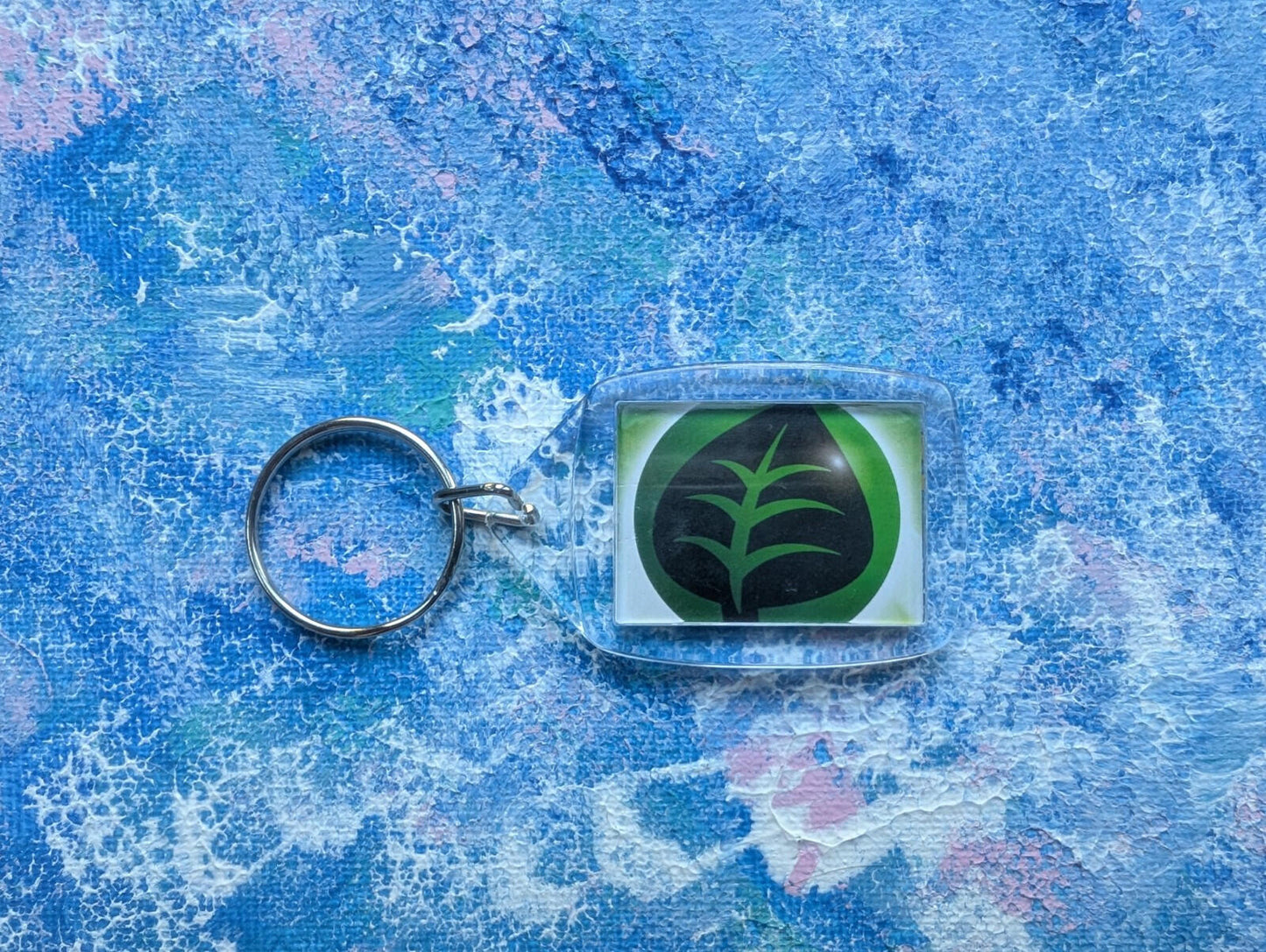 Hand-Crafted Pineco Keyring - Made From Recycled Pokemon Card