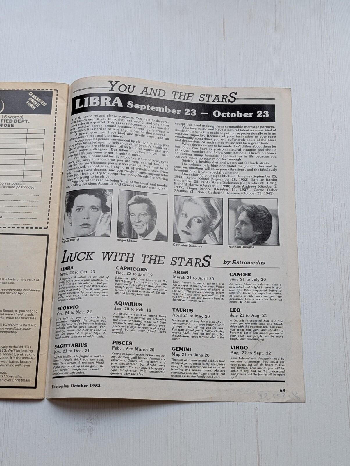 Photoplay Movies & Video Vol. 34 No. 10 - October 1983 - John Travolta Cover