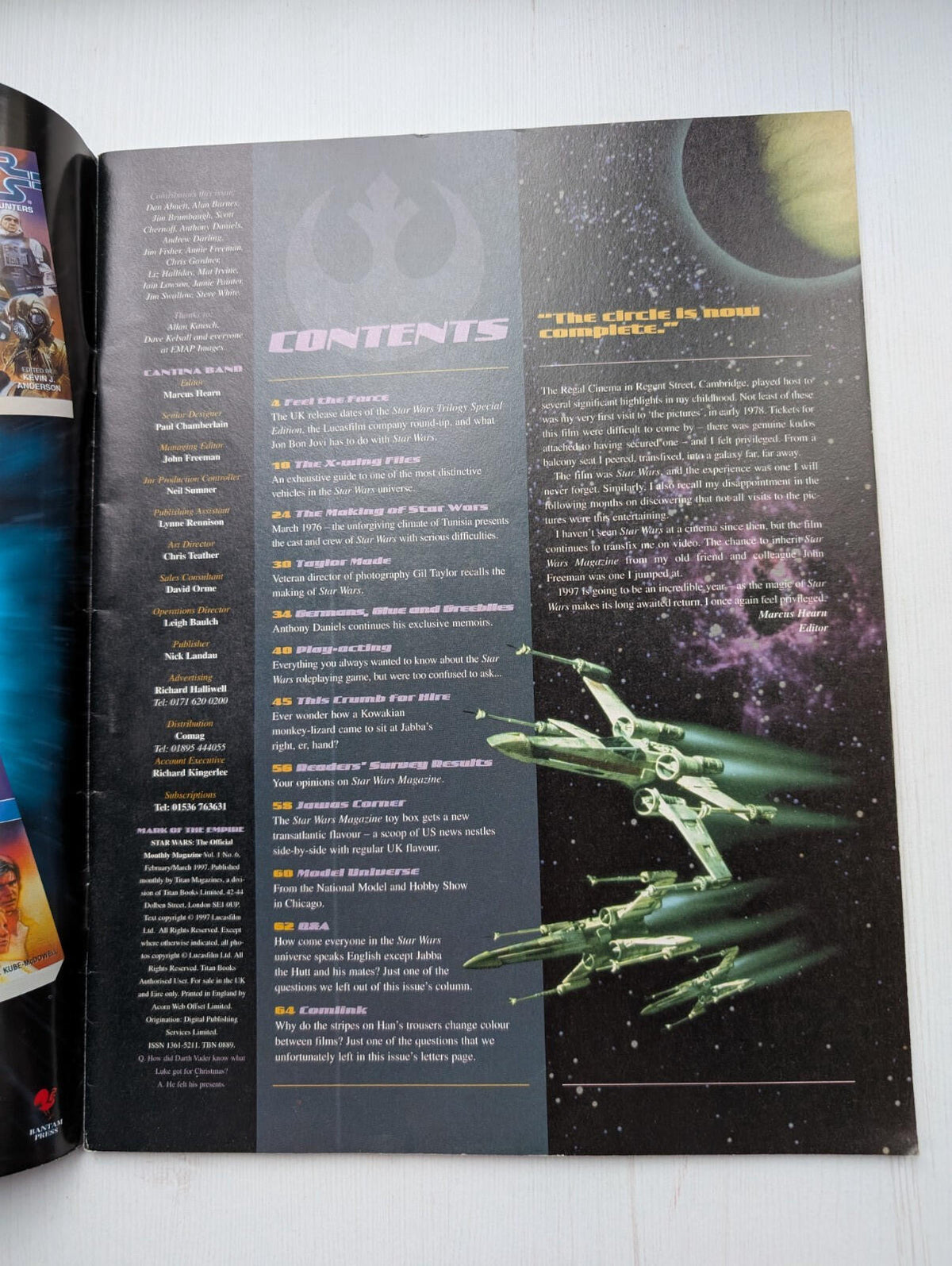 Star Wars: The Official Magazine No. 6 - February/March 1997 - X-Wing Issue