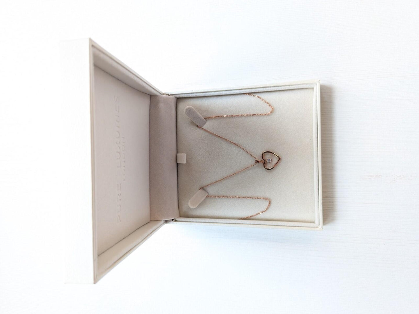 Rose Gold-Plated Necklace with Heart-Shaped Pendant - Pure Luxuries London