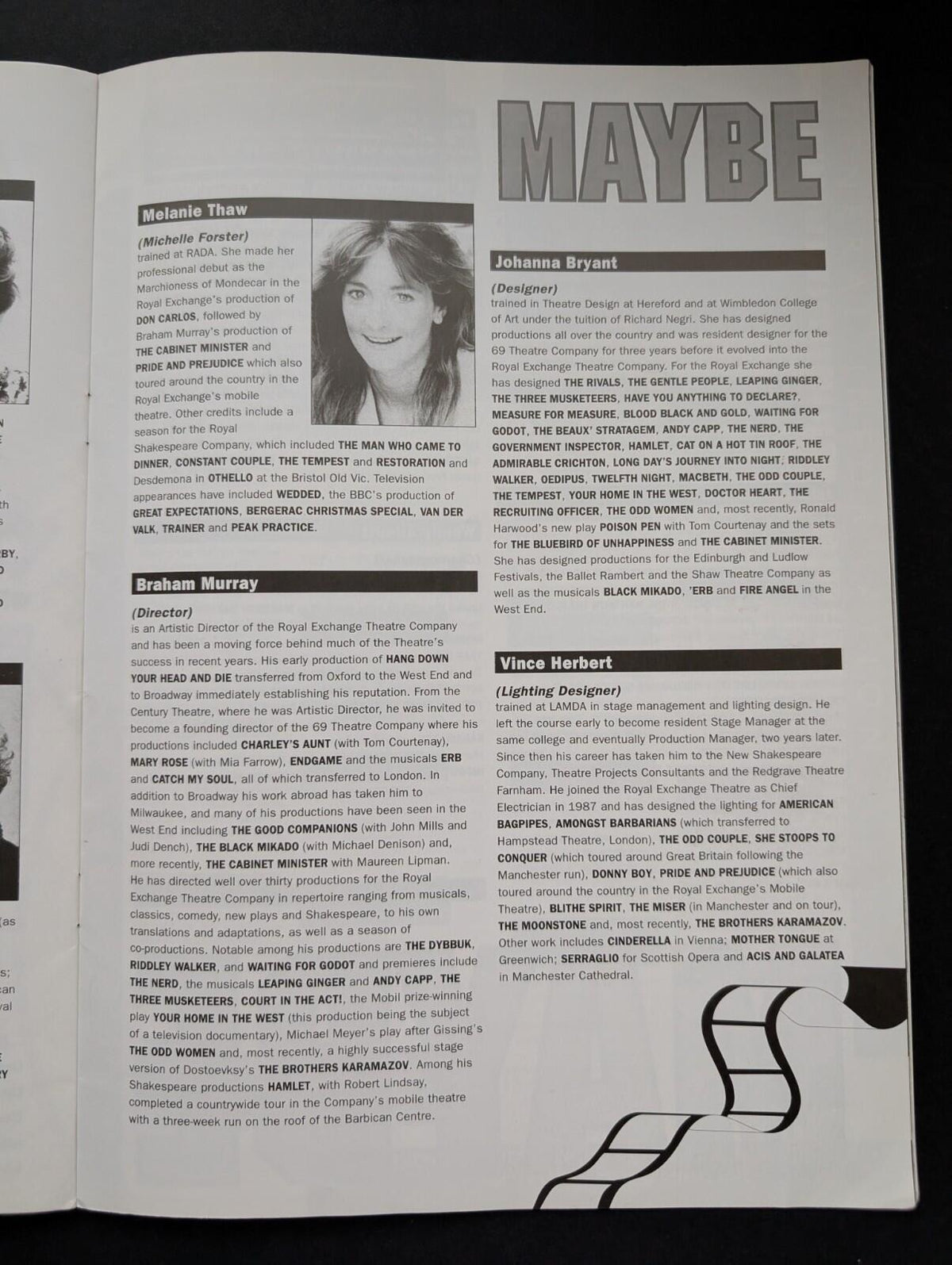 Maybe - Starring Vanessa Redgrave, Royal Exchange Theatre Company Programme 1993