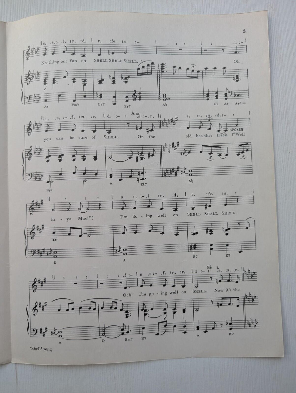 Bing Sings Shell: The Shell Song as sung by Bing Crosby - Piano Sheet Music