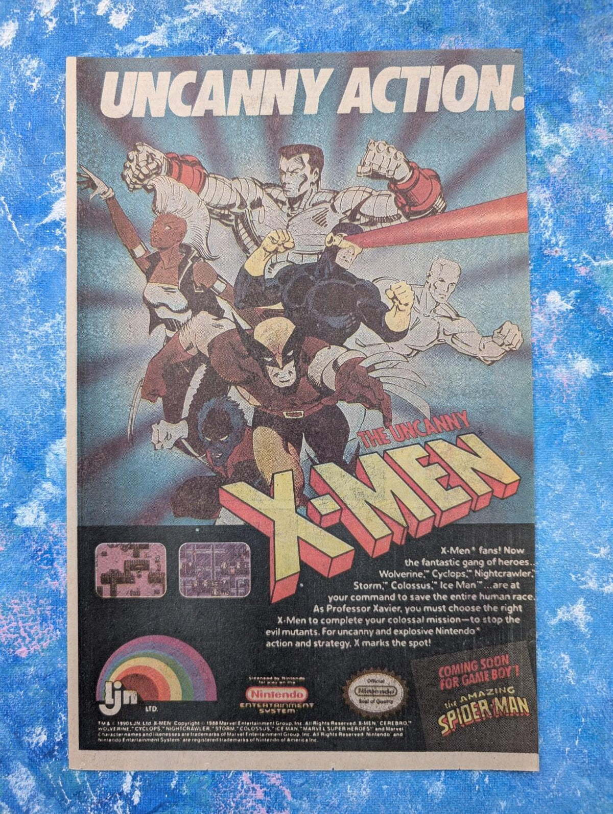 Uncanny X-Men Nintendo Entertainment System 1990 Advertisement - See Details