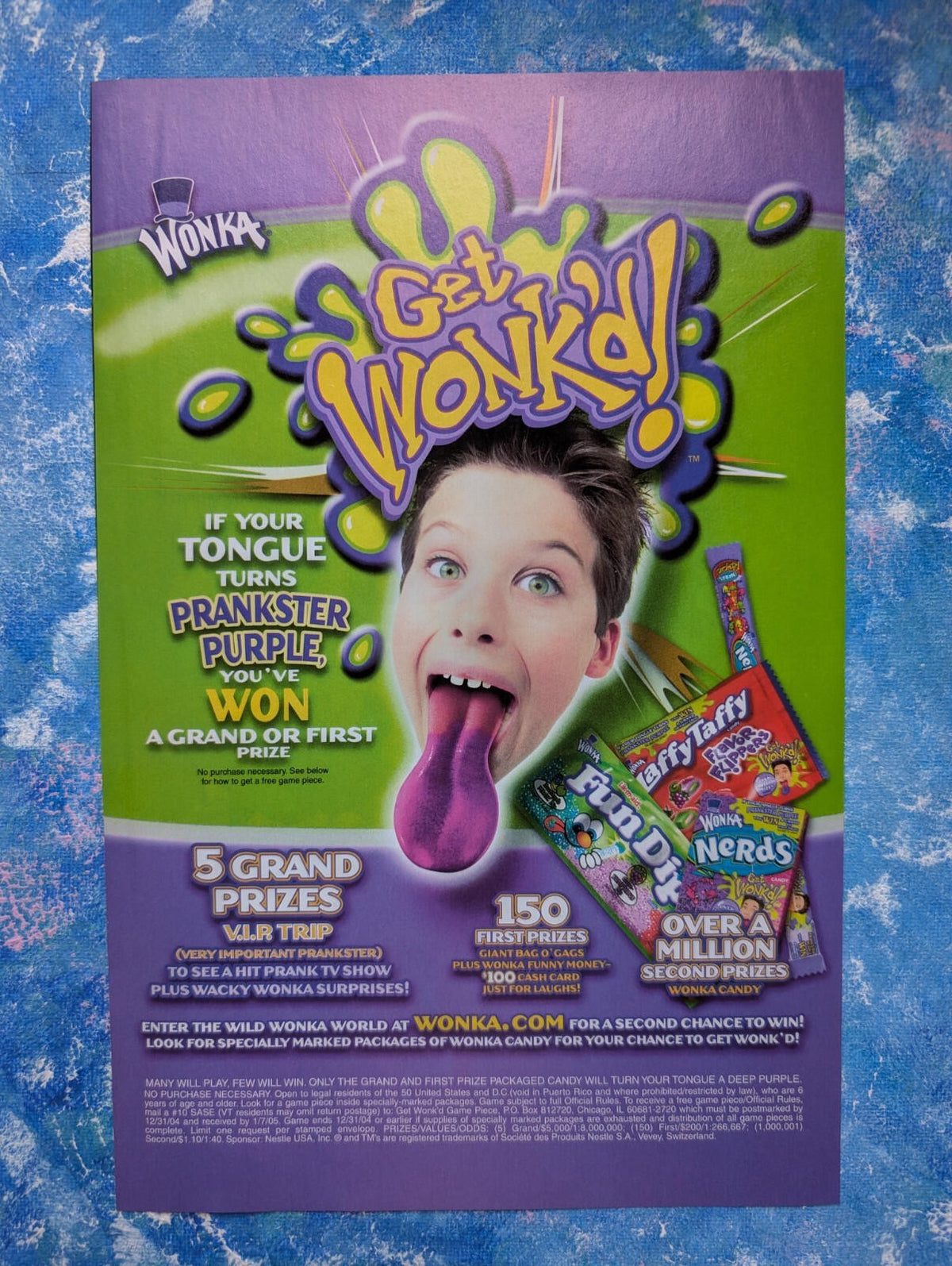 Nestle Wonka Sweets "Get Wonk'd!" Competition 2004 Advertisement - See Details