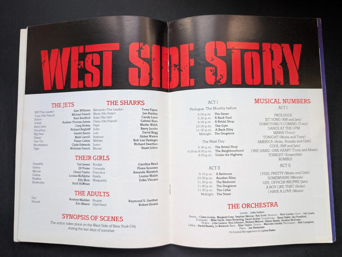 West Side Story Manchester Opera House Programme - October 1985