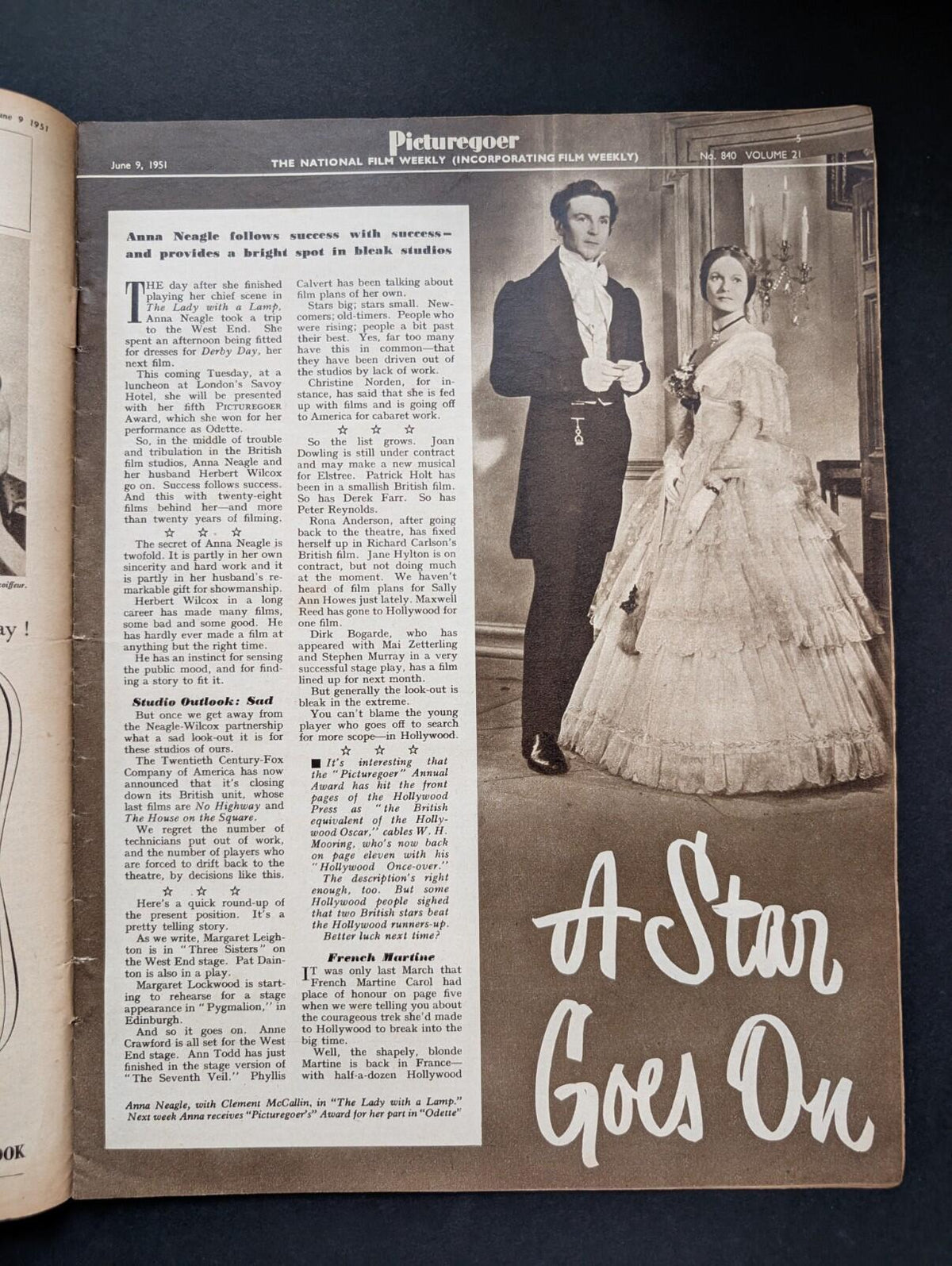 Picturegoer: The National Film Weekly June 9, 1951 - Michael Rennie Cover