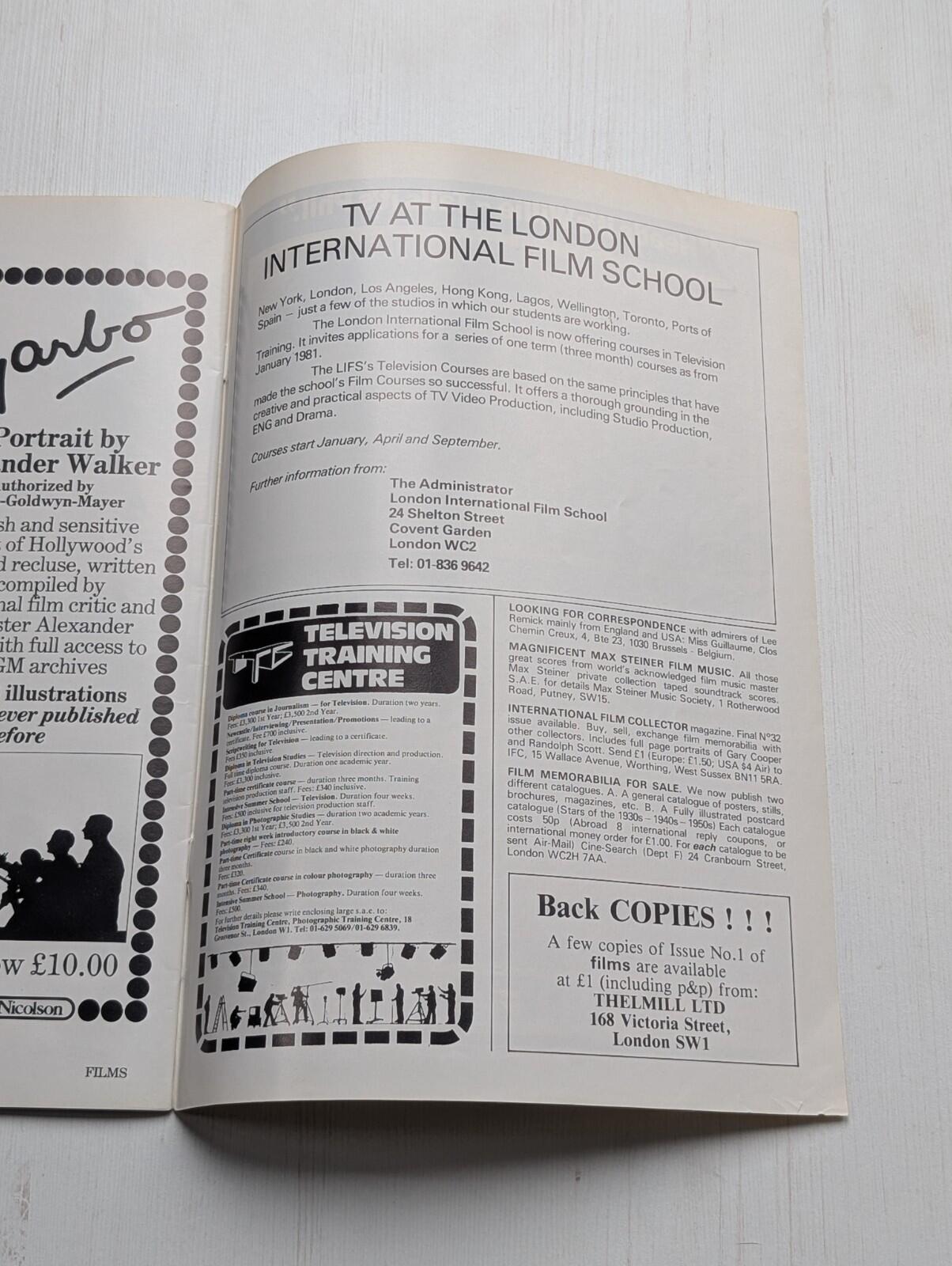 Films Vol. 1 No. 2 January 1981 - Matt Dillon My Bodyguard Cover