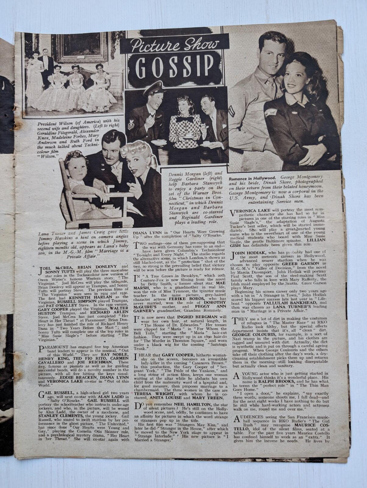 Picture Show Vol. 49 No. 1250 November 18th 1944, Richard Greene/Patricia Medina