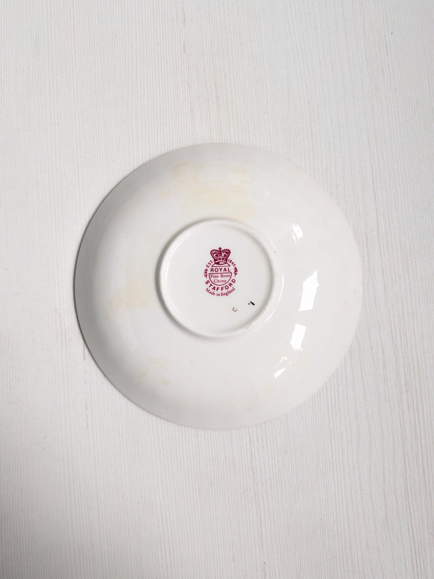 Vintage Royal Stafford Pansy-Patterned Bone China Saucer