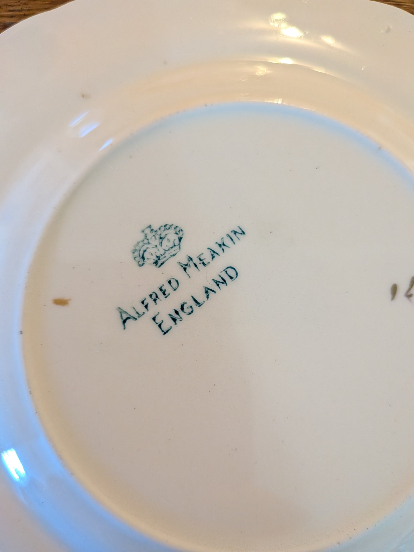 x6 Vintage Alfred Meakin Cream English Rose Saucers/Side Plates