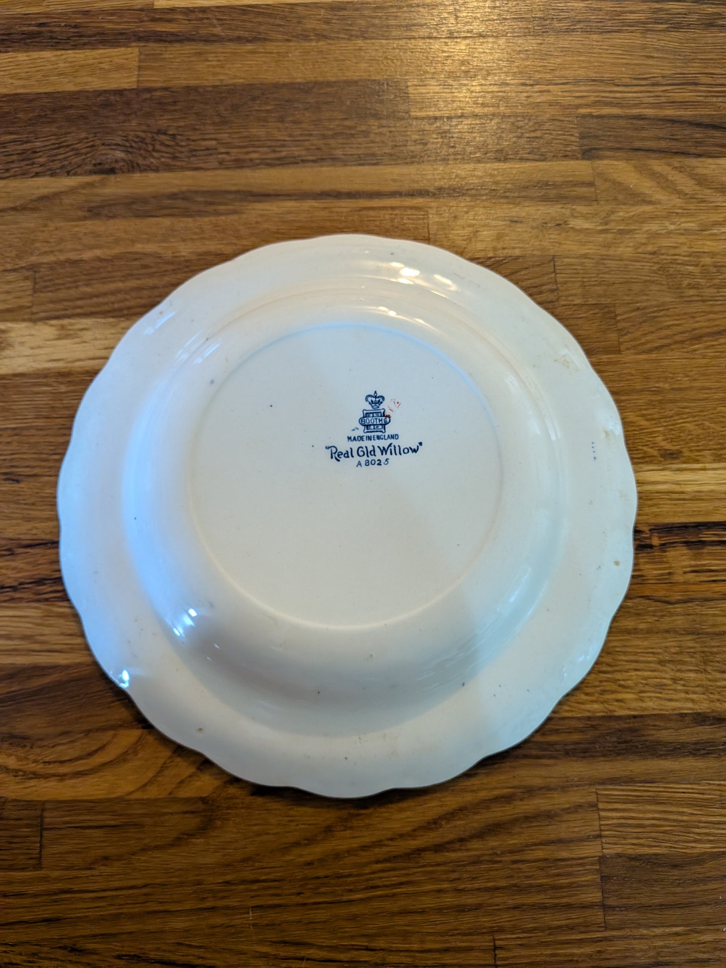 x3 Booths Real Old Willow Blue/White Porcelain Plates - x2 Medium + 1 Large