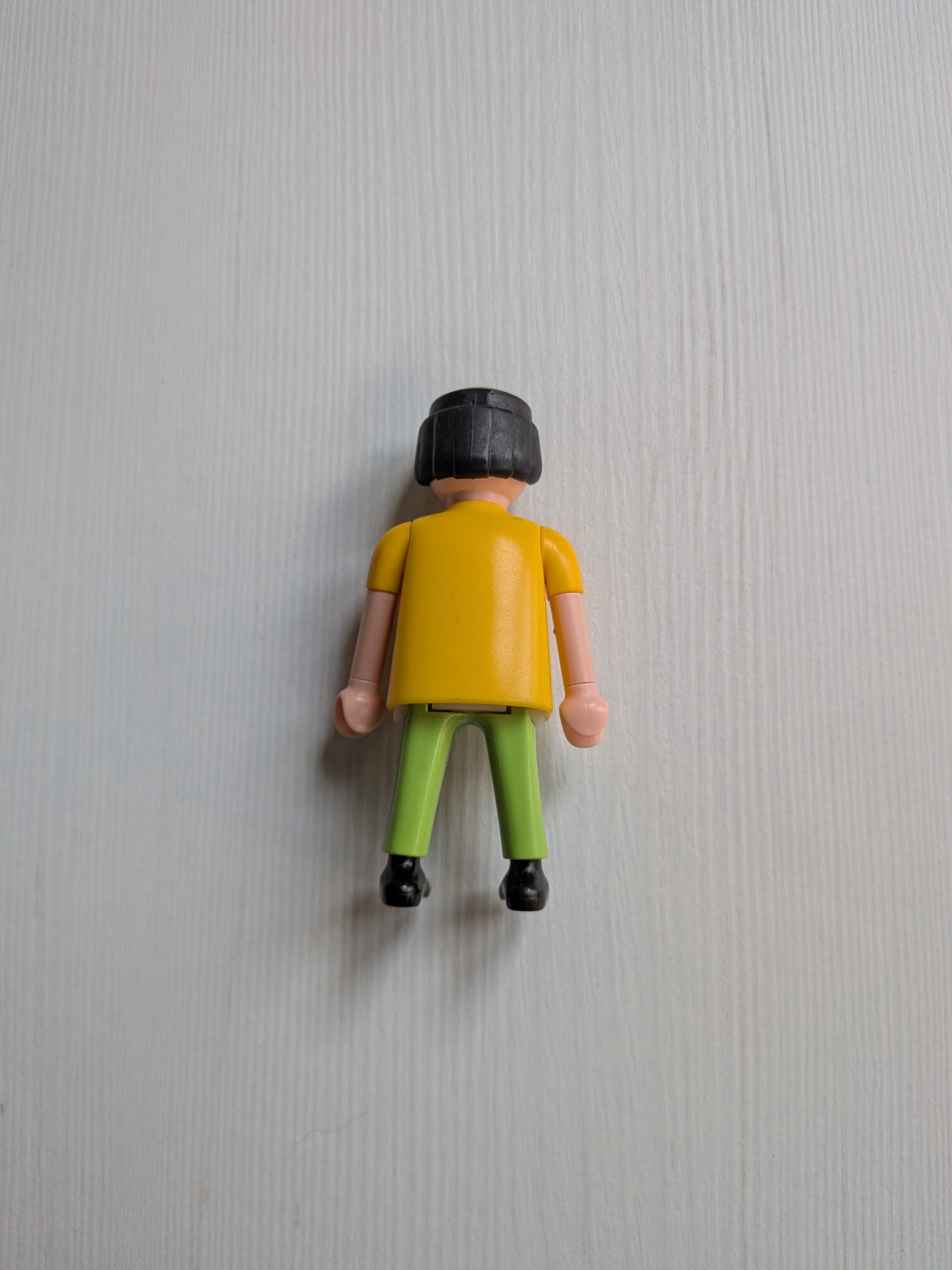 Vintage Playmobil Man in Yellow Shirt with Moustache Figure - 1990s