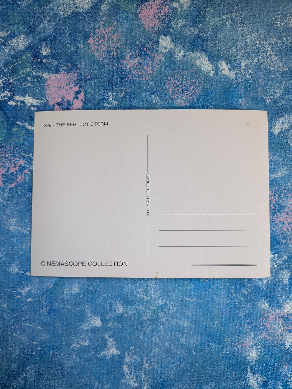The Perfect Storm Promo Postcard - 2000 George Clooney/Mark Whalberg Movie