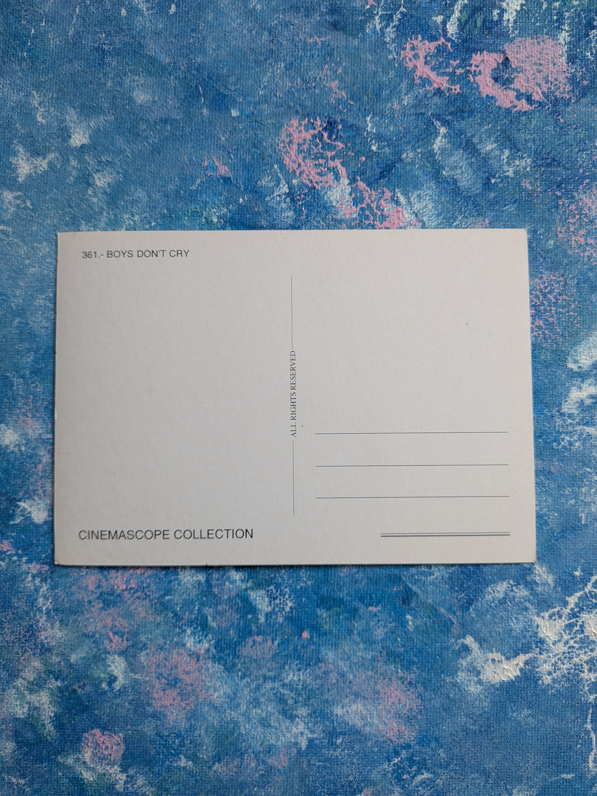 Boys Don't Cry Cinemascope Collection Postcard - 1999 Hilary Swank Movie
