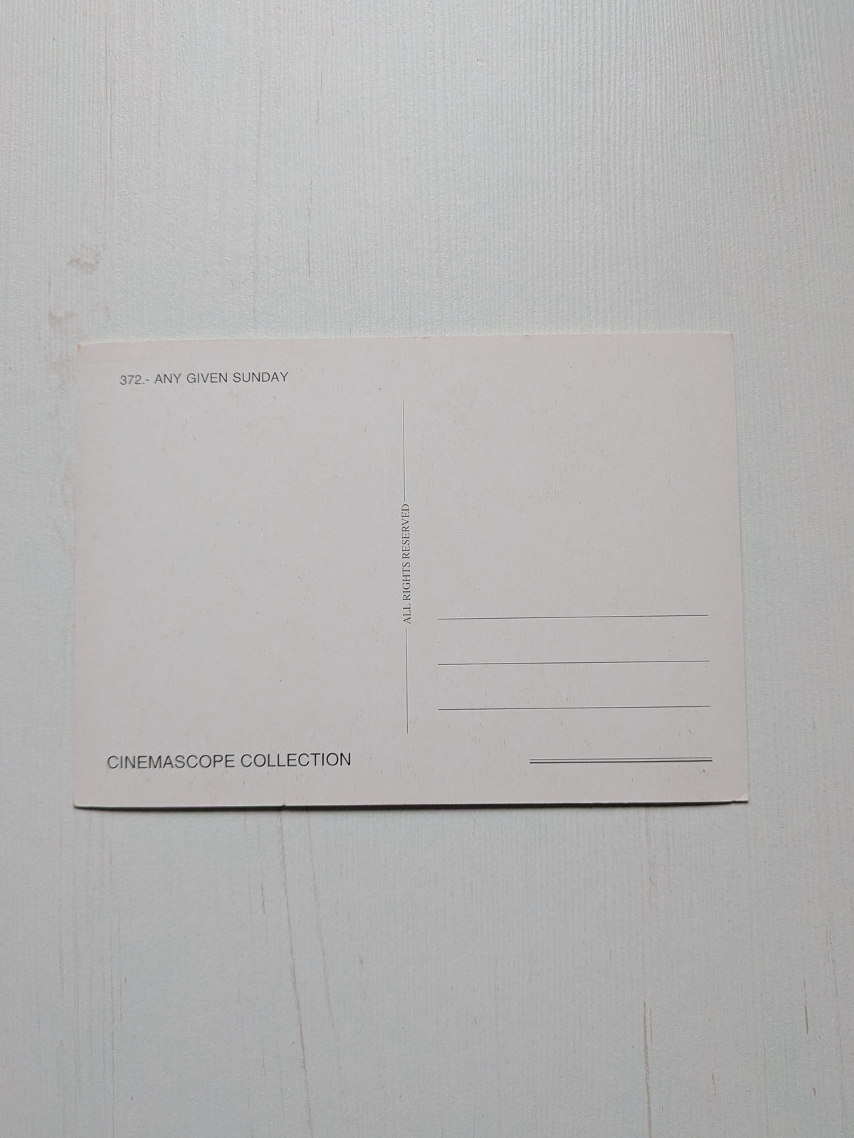 Any Given Sunday 1999 Movie Promo Postcard - Cinemascope Collection