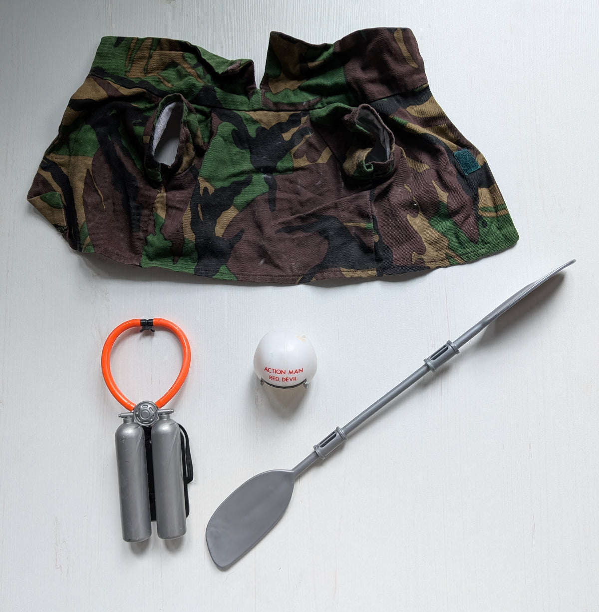 Vintage Action Man Accessories Bundle x4 - Includes Red Devil Helmet
