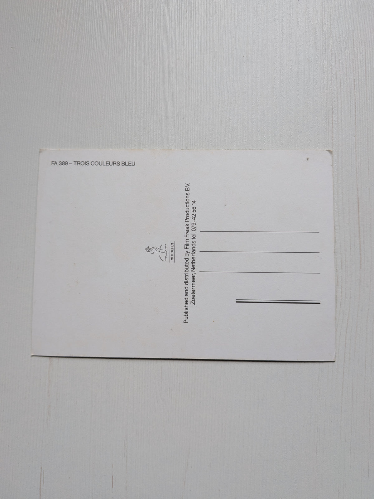 Three Colours: Blue 1993 French/Polish Movie Promo Postcard