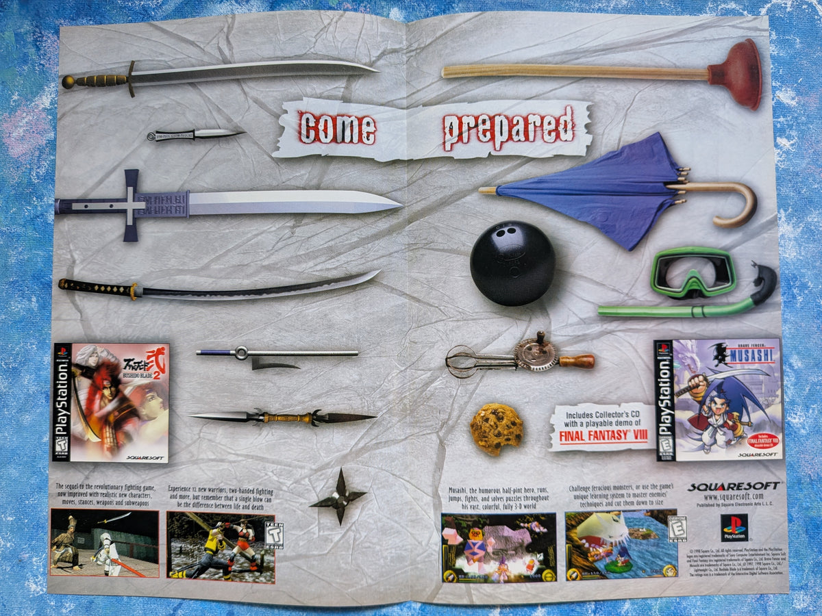 Bushido Blade 2/Brave Fencer Musashi 1998 Playstation Advert - See Details