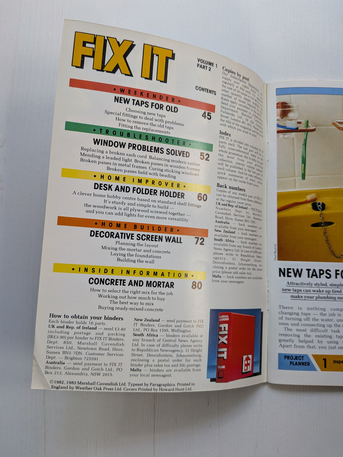Fix It Issue 2 - 1983 - Marshall Cavendish Ltd - Vintage DIY Magazine