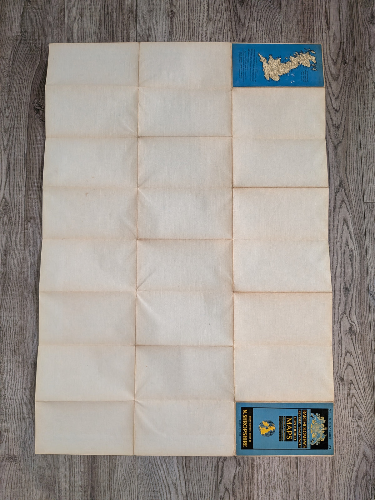 Vintage Bartholomew’s Revised "Half-Inch" Contoured Map - North Shropshire