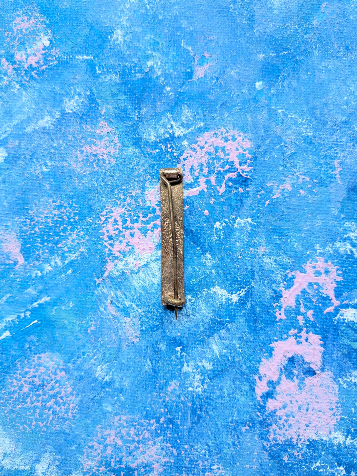 Vintage Blue and Red Enamel Tie Pin - Thomas Fattorini