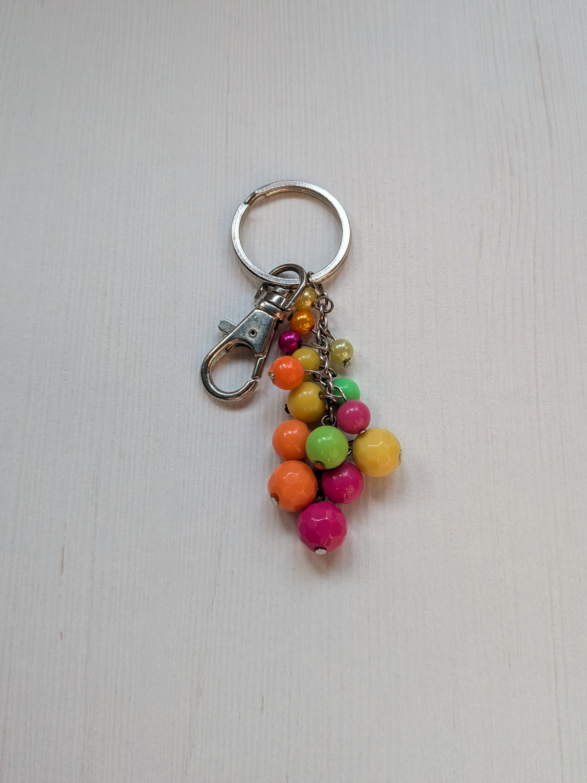 Vintage Multi-Coloured Beaded Keyring/Keychain