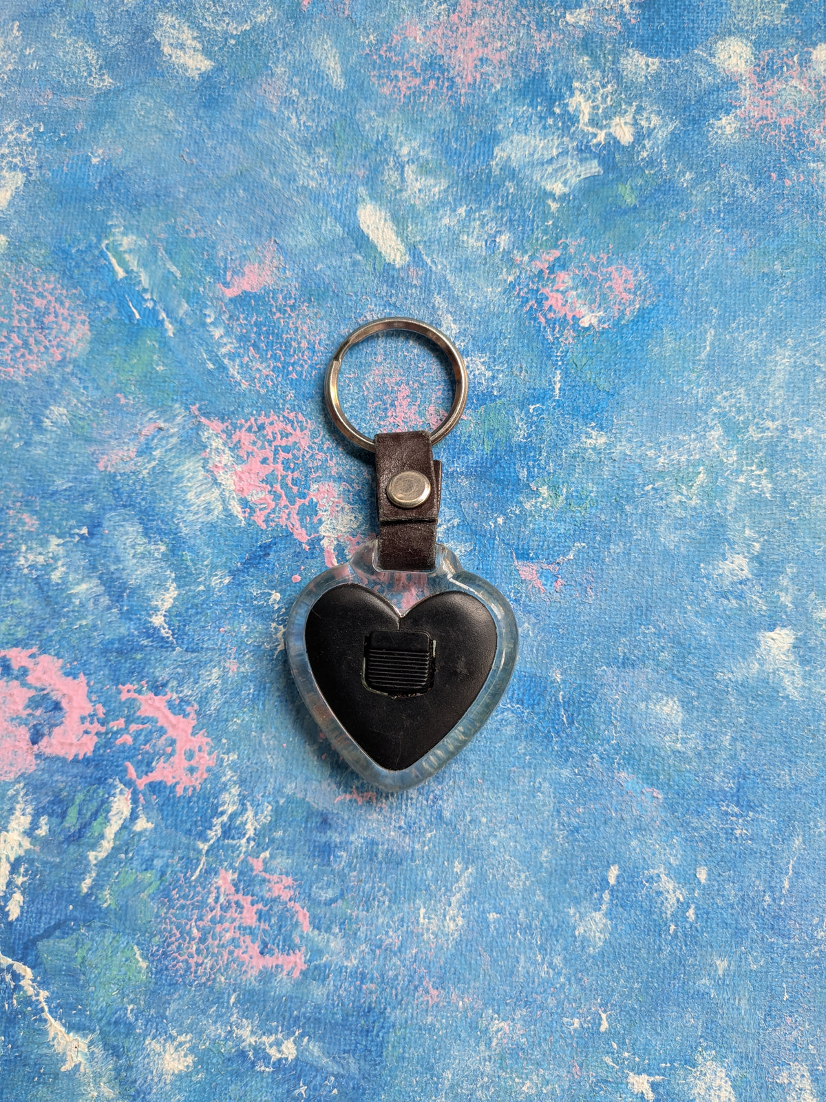 Vintage Mitsubishi Motors Heart-Shaped Keyring/Keychain