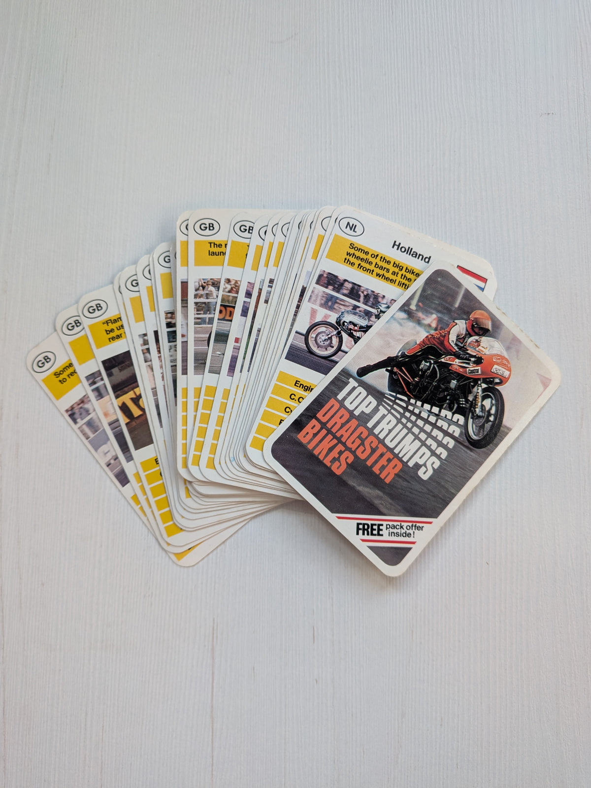 Vintage Top Trumps Dragster Bikes Card Game