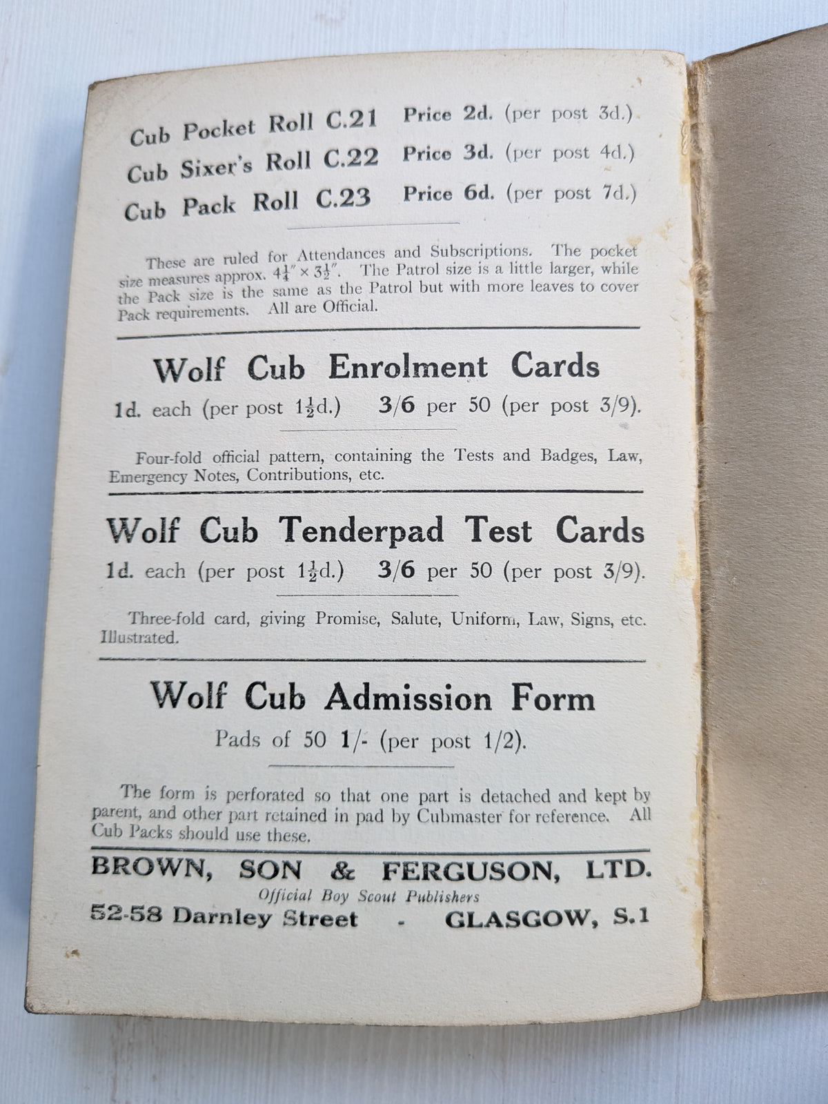 The Book of Cub Games by V. C. Barclay - 1932 - Brown, Son & Ferguson Ltd