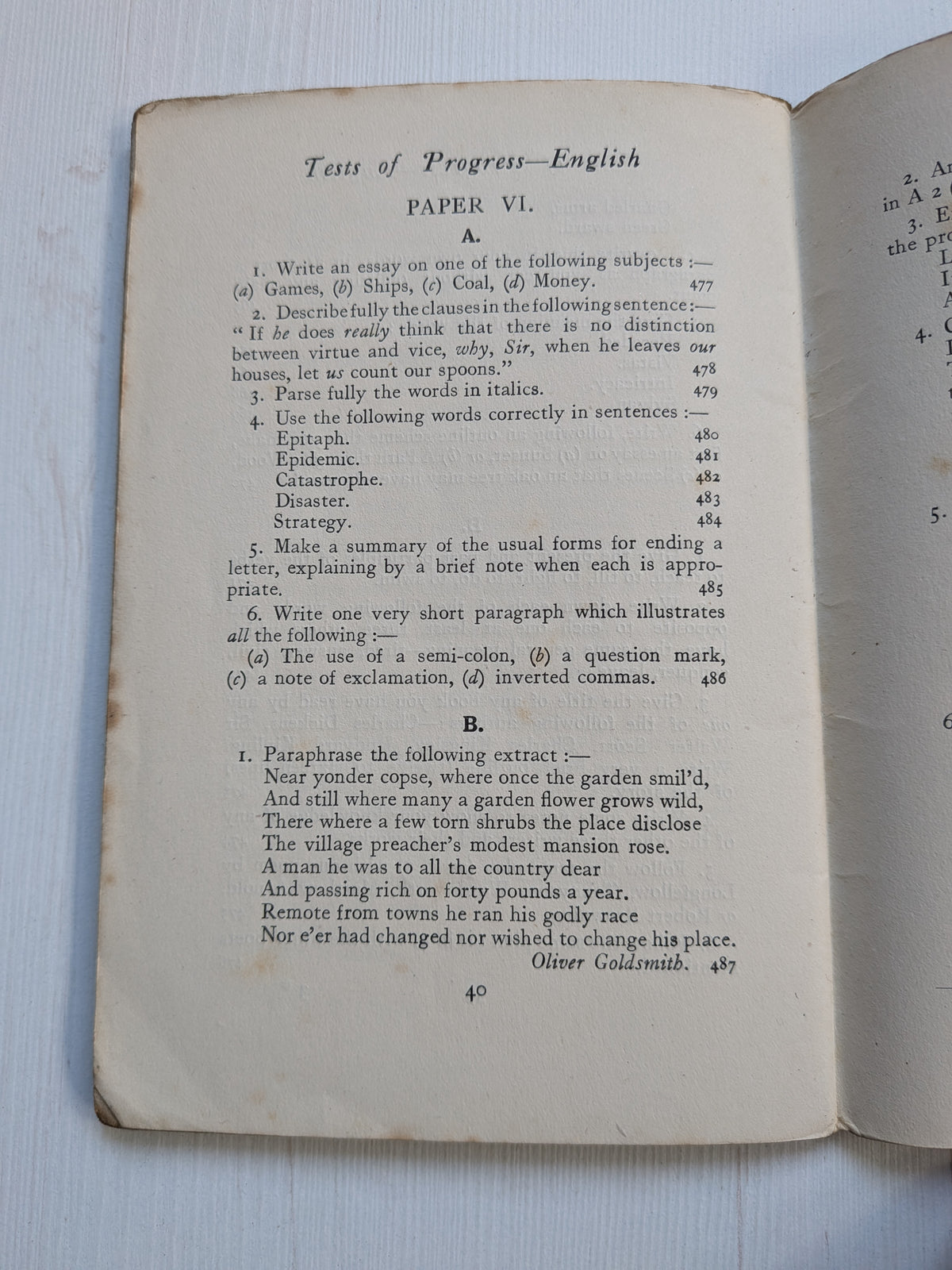 Test of Progress English - Pupils' Edition - The Kingsway Series - Evan Bros.