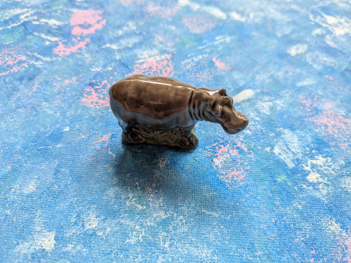 Wade Whimsies Whoppas Hippo Ceramic Small Figurine - 1976