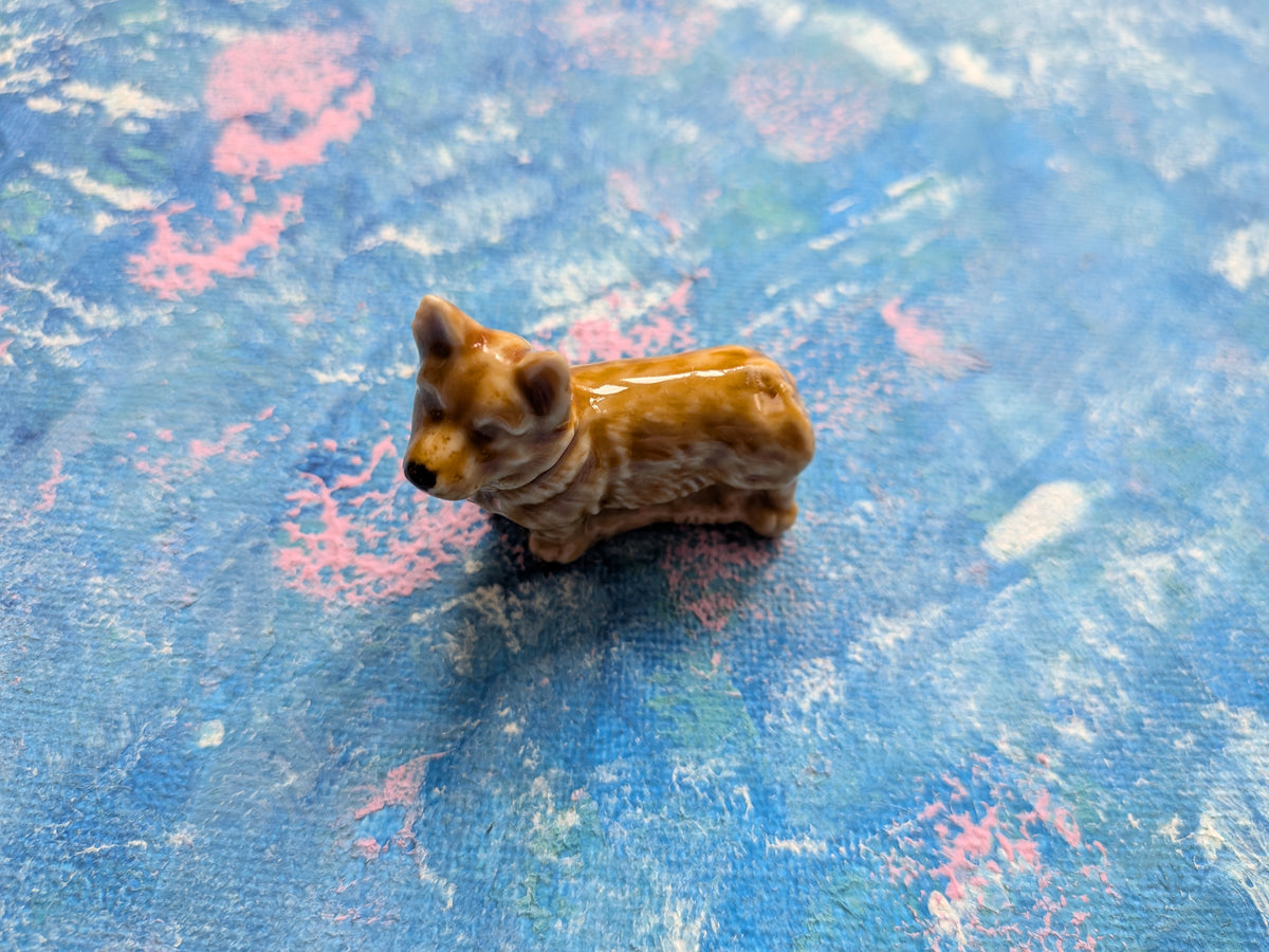 Wade Whimsies Corgi Dog Ceramic Small Figurine