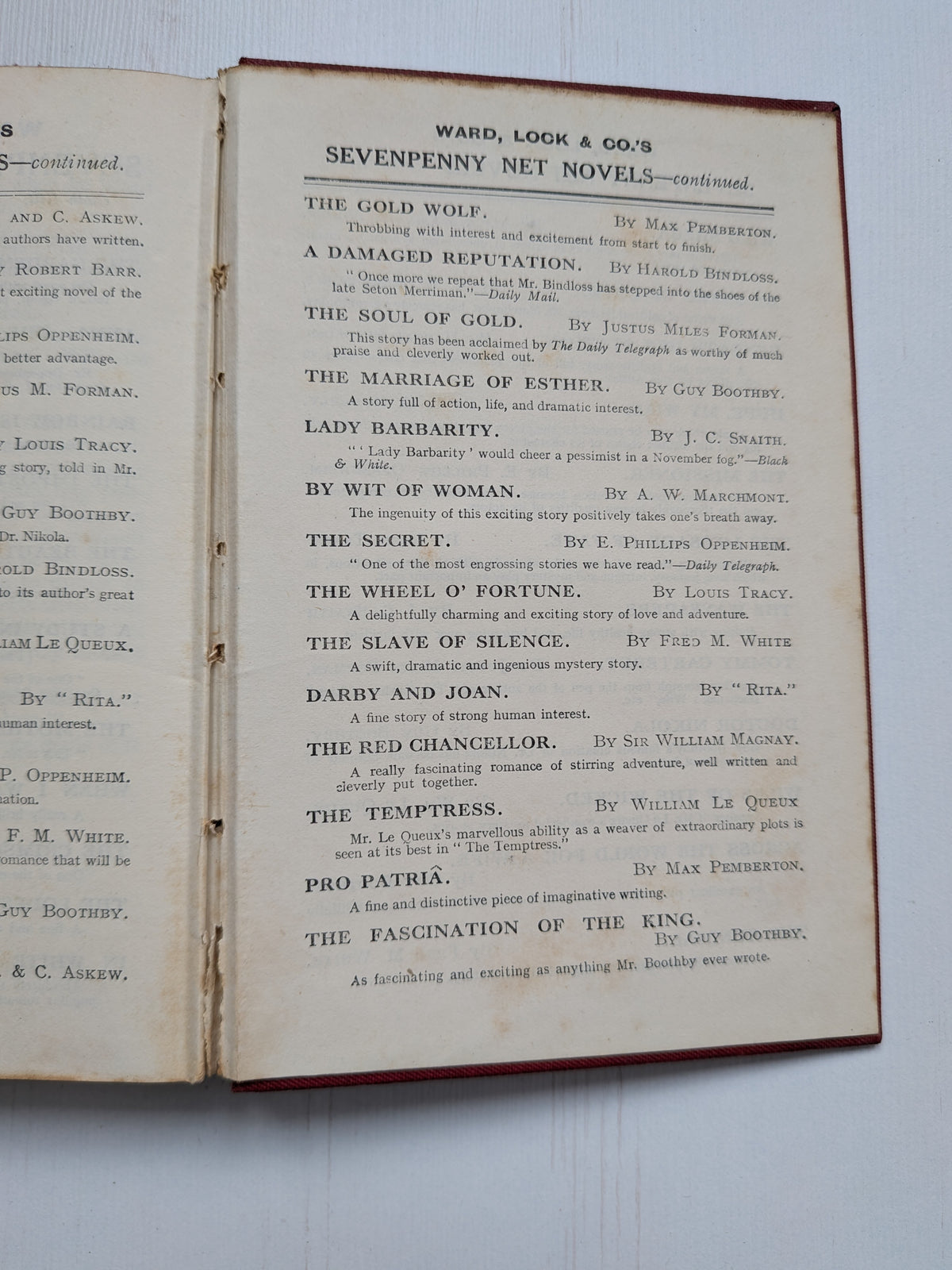 A Lost Leader by E. Phillips Oppenheim - Ward, Lock & Co. Ltd - 1910s Approx