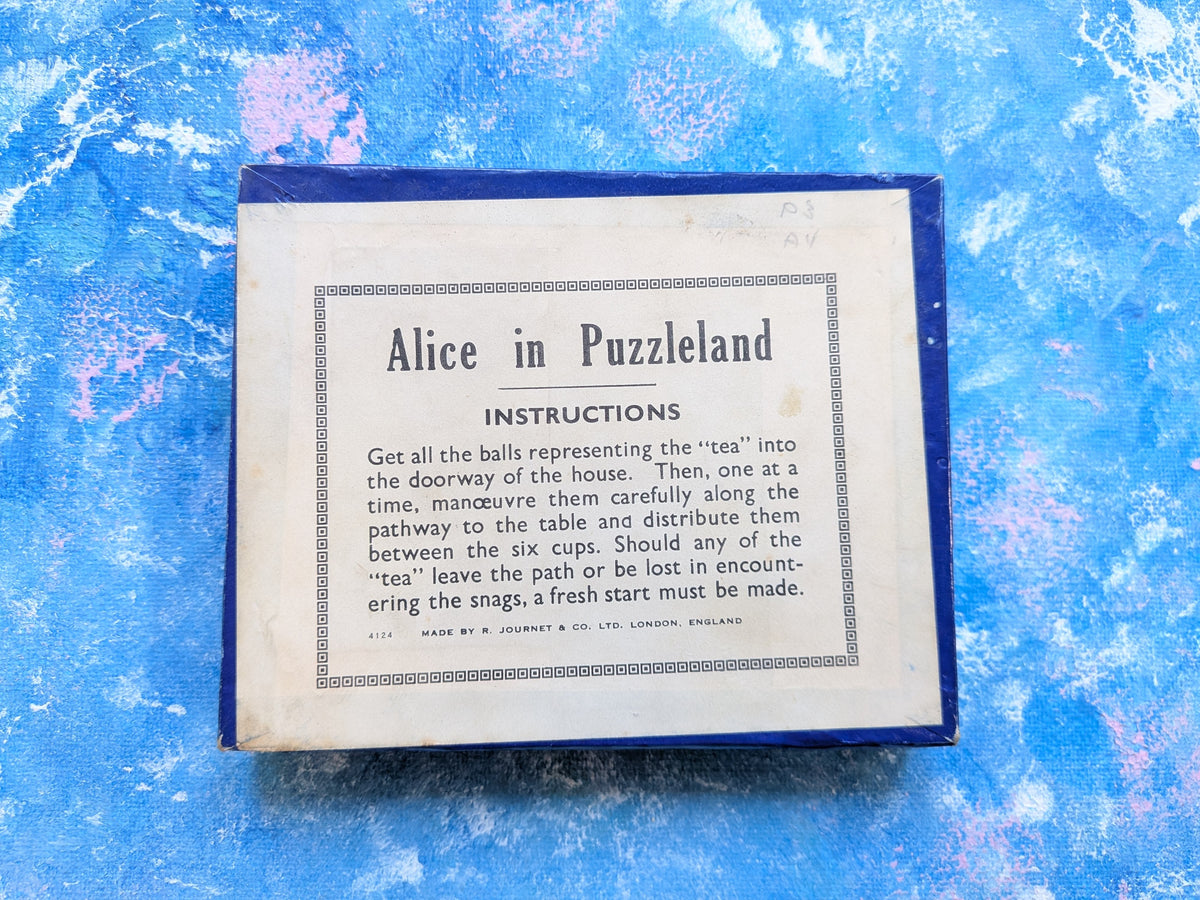 Vintage Alice In Puzzleland Dexterity Puzzle/Toy - R. Journet & Co Ltd - 1950s