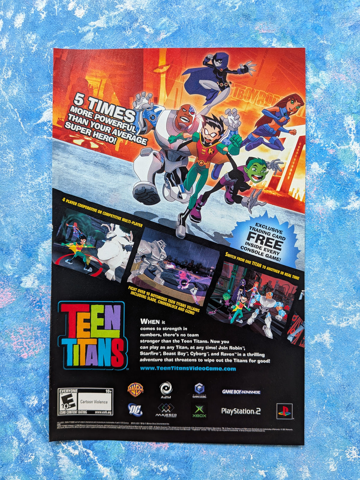 Teen Titans PS2/Gameboy/Xbox/Gamecube 2001 Game Advertisement