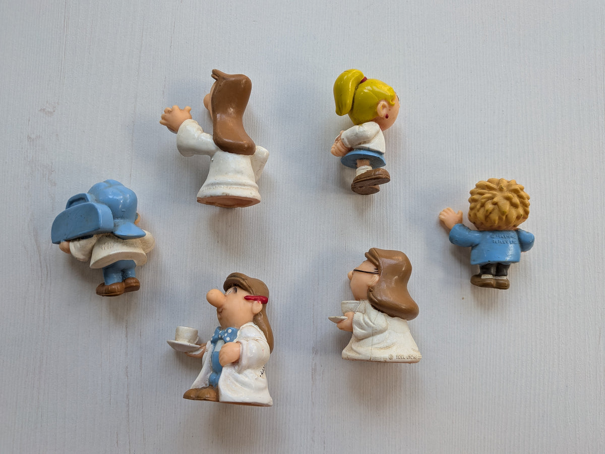 Vintage Tetley Tea Character Plastic Figures x6 Bundle - 1990s