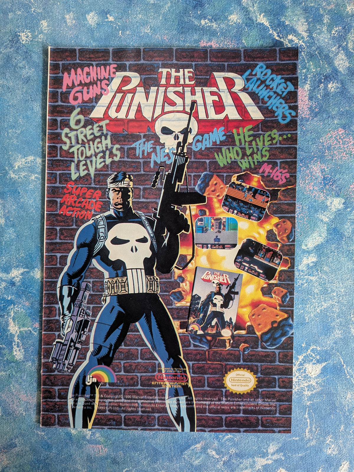 The Punisher Nintendo Entertainment System Game 1990 Advertisement
