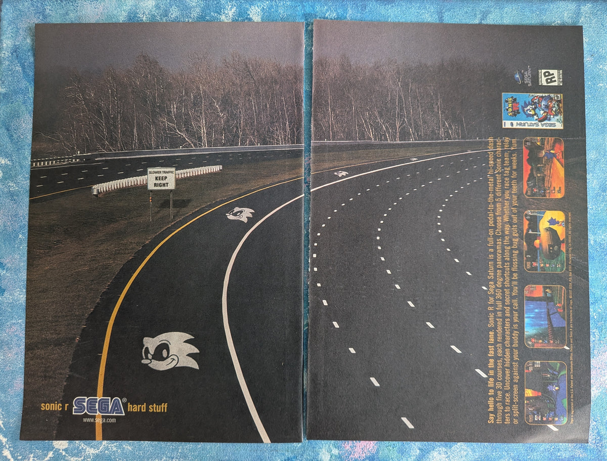 Sonic R Sega Saturn Game 1999 Advertisement
